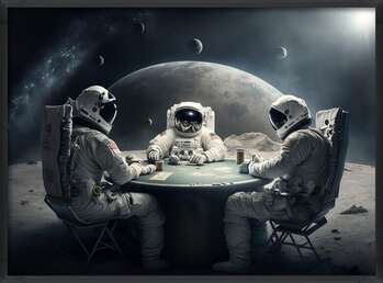 Плакат Astronauts playing Poker in the Space