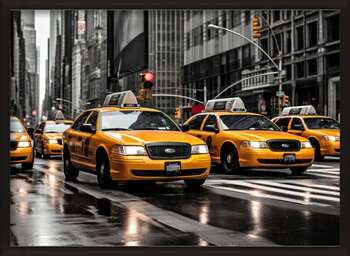 Плакат Taxis in new york