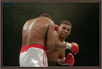 Плакат Mike Tyson Delivers KO Punch To Larry Holmes