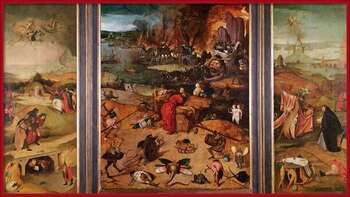 Плакат Triptych of the Temptation of St. Anthony