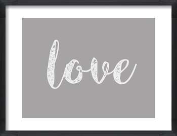 Плакат Cursive grey love