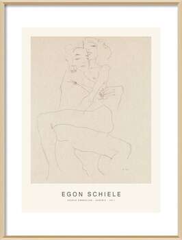 Плакат Couple Embracing (Special Edition Erotic Sketch) - Egon Schiele